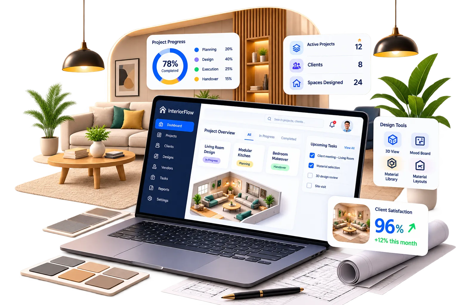 Interior Design Management Software Interface
