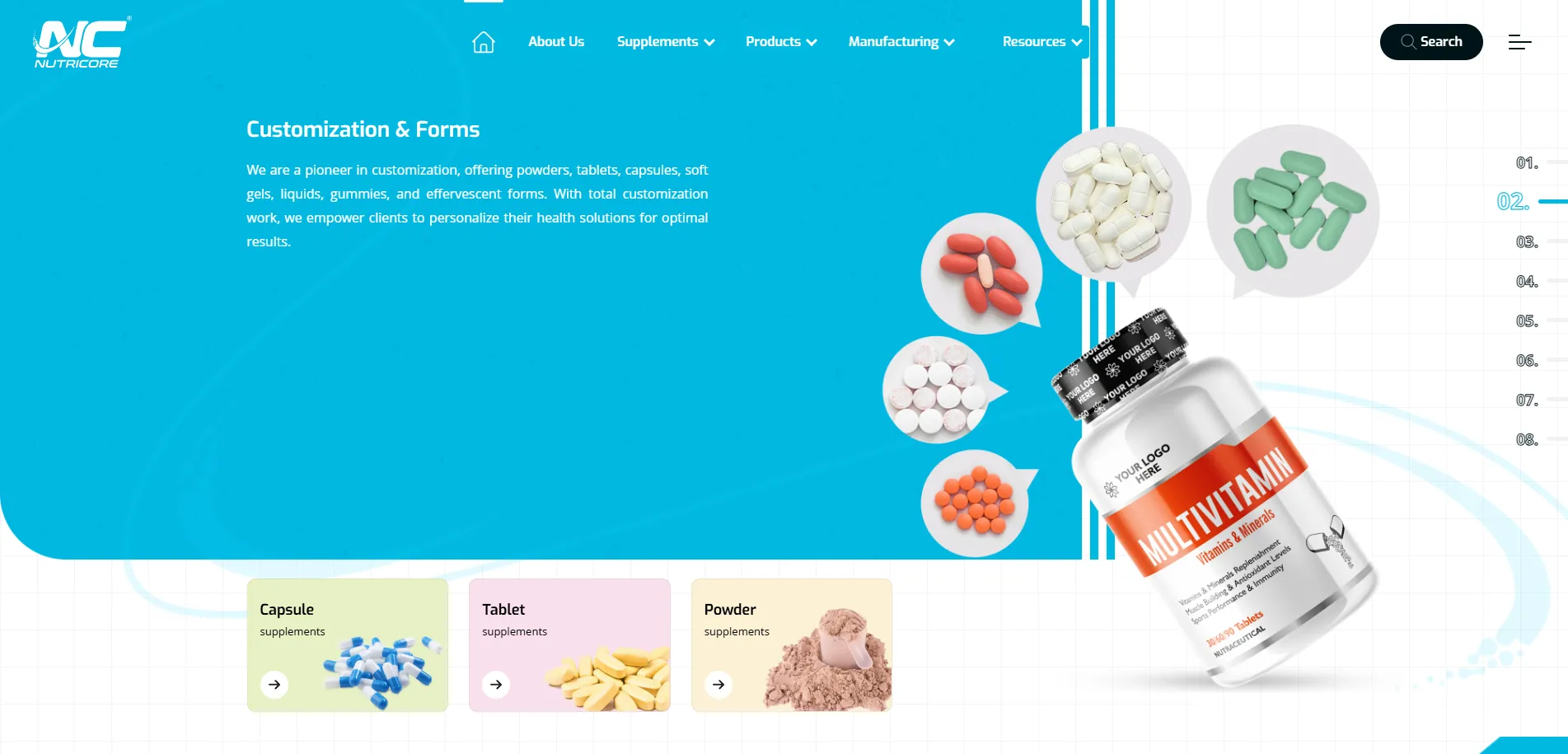 Nutricore Biosciences Case Study UI 1